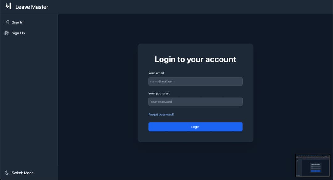 Leave Master - Frontend Uygulaması - Image 1